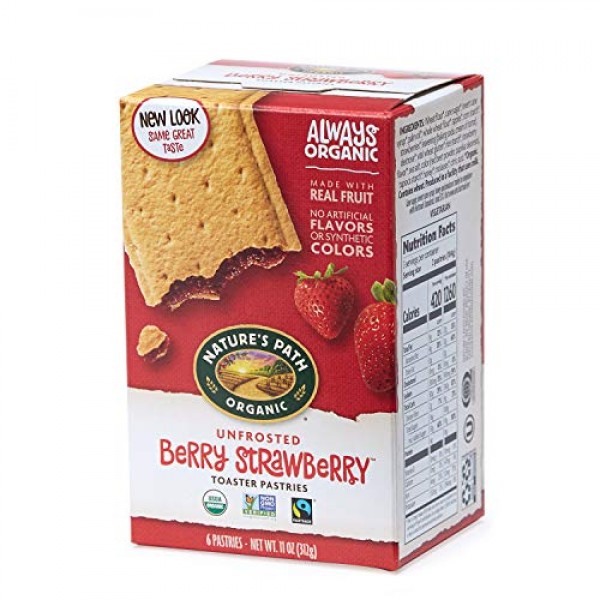 Nature’S Path Unfrosted Berry Strawberry Toaster Pastries, Healt