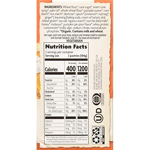 Natures Path Toaster Pastry Pumpkin Pie Frosted, 11 Oz