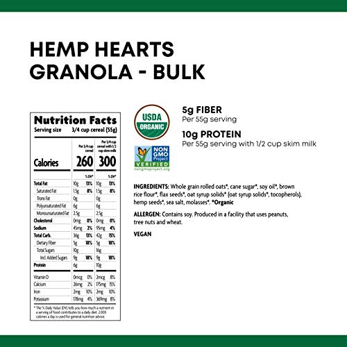 Nature’S Path Hemp Hearts Granola, Healthy, Organic, 25 Lb. Bulk