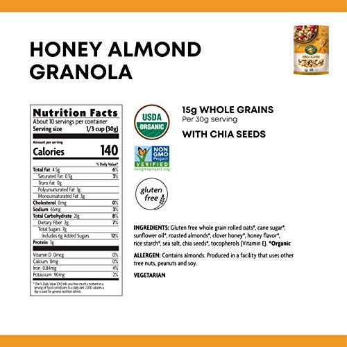 Nature’S Path Honey Almond Granola, Healthy, Organic &Amp; Gluten Fr