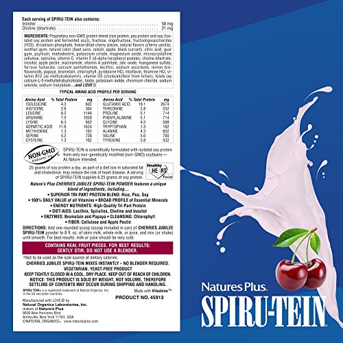 Naturesplus Spiru-Tein Shake - Cherries Jubilee Flavor - 2.1 Lbs