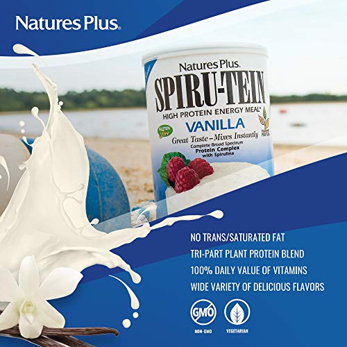 Naturesplus Spiru-Tein Shake - Vanilla - 1.2 Lbs, Spirulina Prot