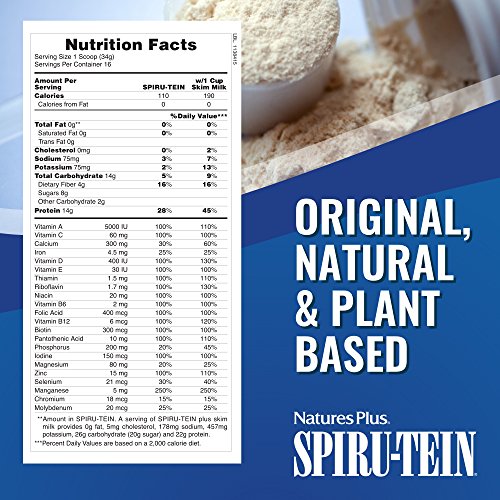 Naturesplus Spiru-Tein Shake - Vanilla - 1.2 Lbs, Spirulina Prot
