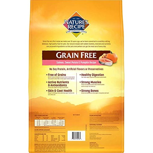 Natures Recipe Grain Free Dry Dog Food, Chicken, Sweet Potato &Amp;