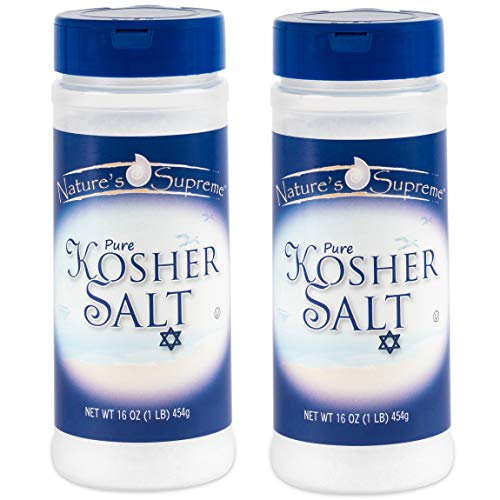 Natures Supreme Kosher Salt 16Oz Pack Of 2