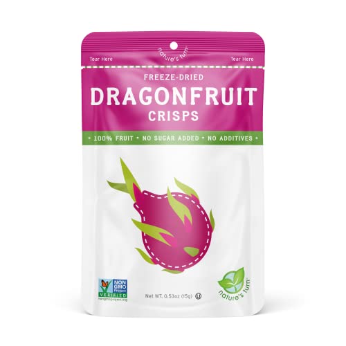 Nature’s Turn Freeze-Dried Fruit Snacks, Dragon Fruit Crisps, Pa...