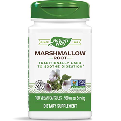 Natures Way Premium Herbal Marshmallow Root 480 Mg Per Capsule,
