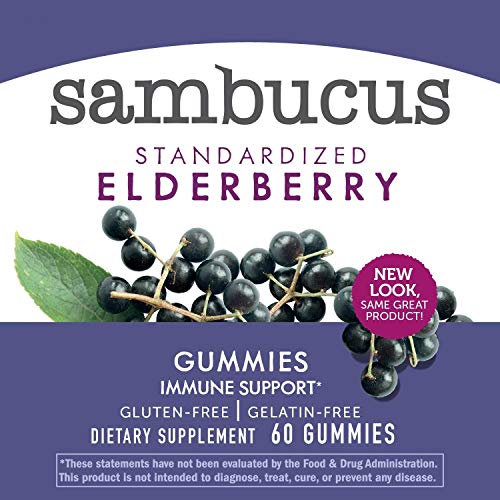 Natures Way Sambucus Black Elderberry Gummies With Vitamin C An