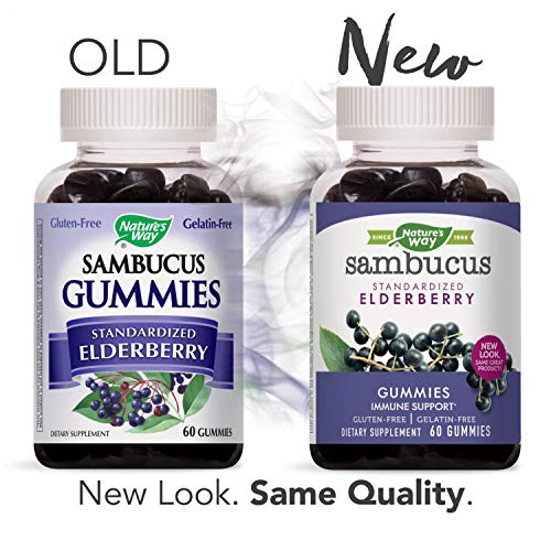 Natures Way Sambucus Black Elderberry Gummies With Vitamin C An