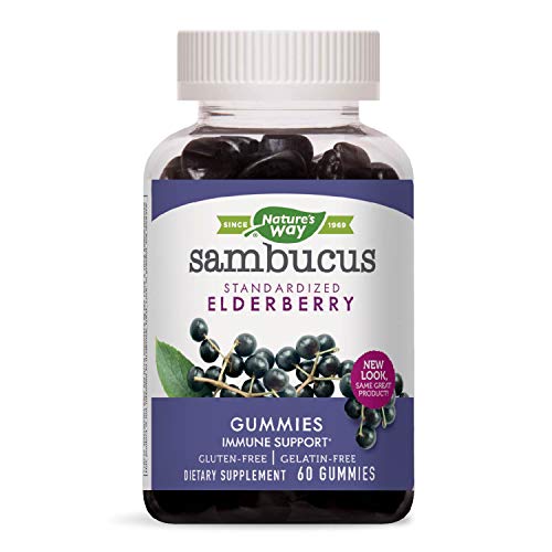 Natures Way Sambucus Black Elderberry Gummies With Vitamin C An