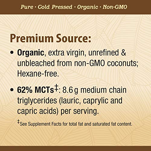 Natures Way Usda Organic Extra Virgin Coconut Oil- Pure, Cold-P