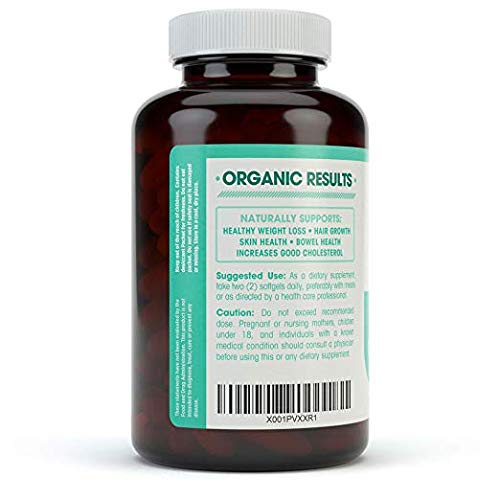 Organic Coconut Oil 2000Mg - Healthy Skin, Nails, Weight Loss, H