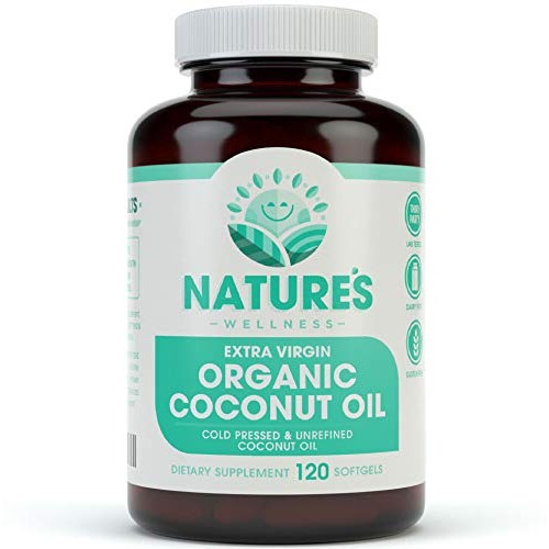 Organic Coconut Oil 2000Mg - Healthy Skin, Nails, Weight Loss, H
