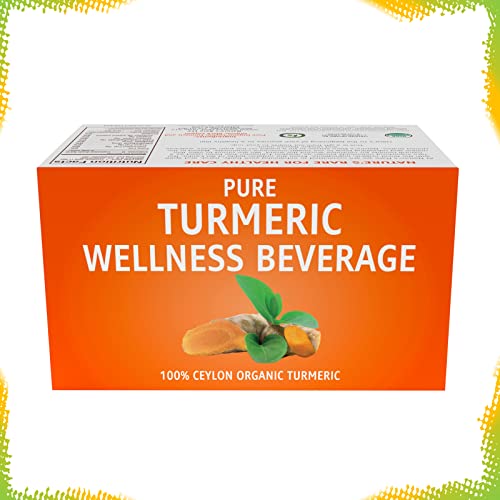 Pure Ceylon Turmeric Brew - 100% Organic Ceylon Turmeric Tea Bag...