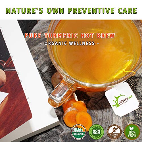 Pure Ceylon Turmeric Brew - 100% Organic Ceylon Turmeric Tea Bag...