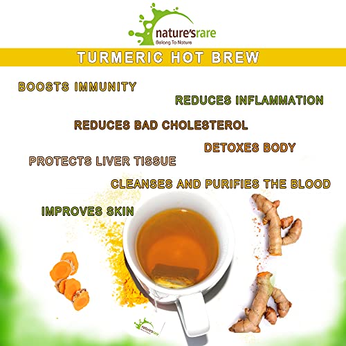 Pure Ceylon Turmeric Brew - 100% Organic Ceylon Turmeric Tea Bag...