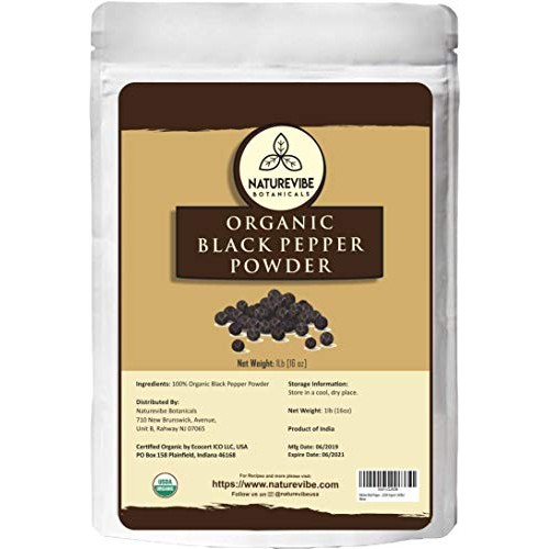 Malabar Black Pepper Black Tellicherry Peppercorn Ground, 1 Po