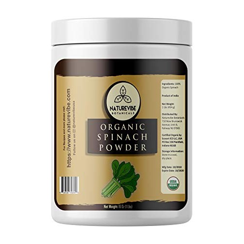 Naturevibe Botanicals Organic Spinach Powder, 1Lbs | Non-Gmo And