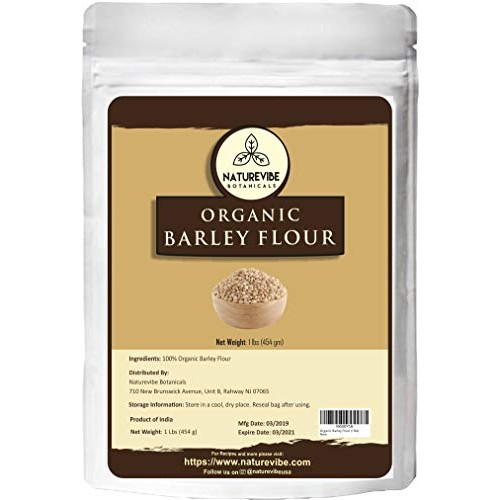Naturevibe Botanicals Organic Barley Flour, 1Lb | Non-Gmo And Gl