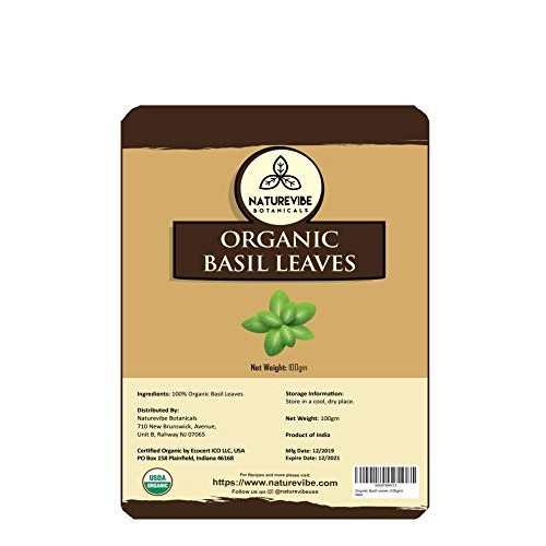 Naturevibe Botanicals Basil Leaves 100Gm