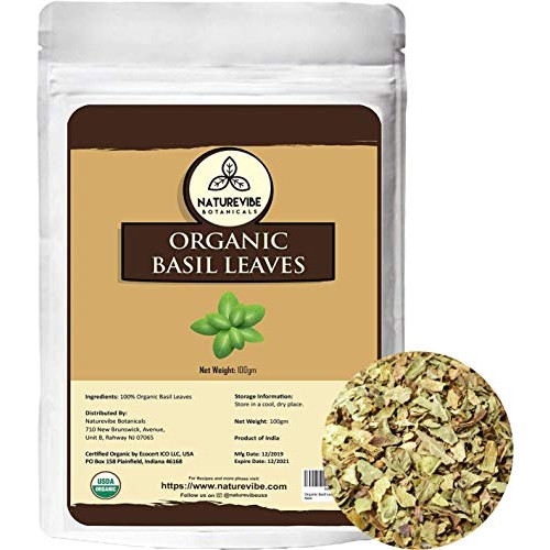 Naturevibe Botanicals Basil Leaves 100Gm