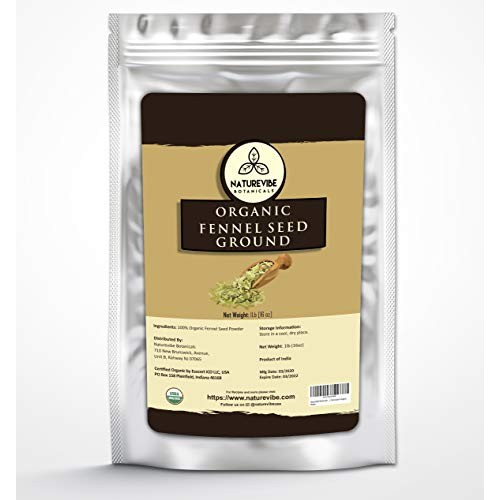 Naturevibe Botanicals Fennel Seed Ground Powder 1Lb - Organic Fo