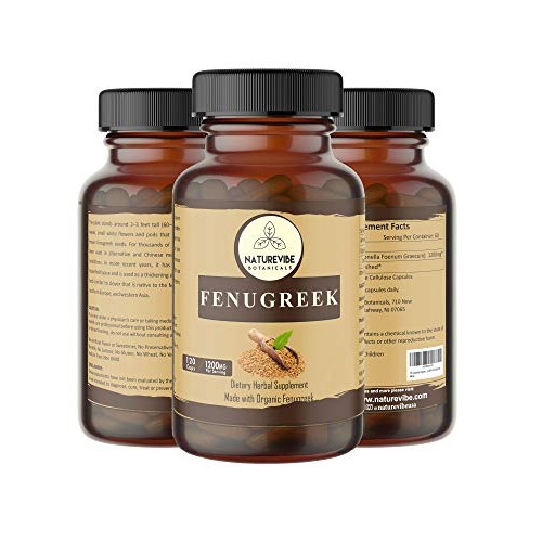 Naturevibe Botanicals Fenugreek Capsules, Ultra-Premium –100% Or