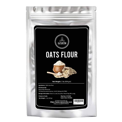 Naturevibe Botanicals Oats Flour, 1Lb | Gluten Free, Low In Carb