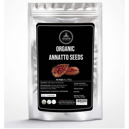 Naturevibe Botanicals Organic Annatto Seeds, 10 Ounces | Non-Gmo