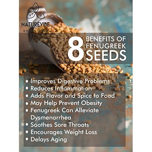 Naturevibe Botanicals Organic Fenugreek Seeds Whole, 2Lb Pack O