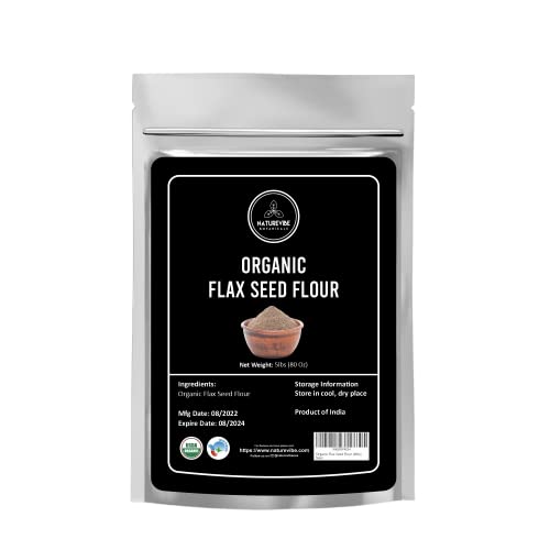 Naturevibe Botanicals Organic Flaxseed Flour, 5Lbs | Use It In Y