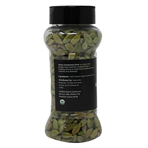 Naturevibe Botanicals Organic Green Cardamom Pods Whole, 3.17 Ou