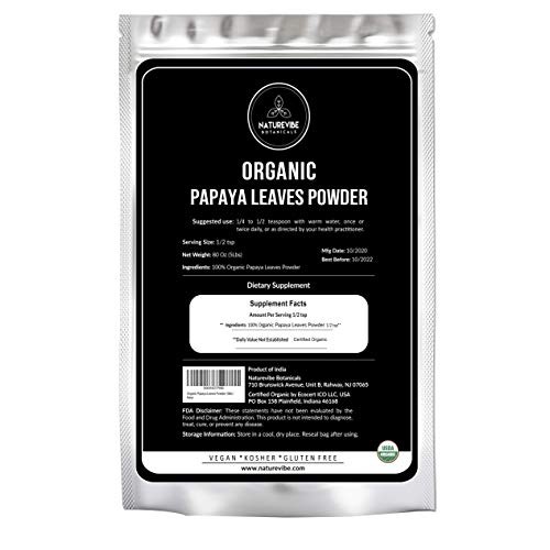 Naturevibe Botanicals Papaya Leaves Powder 5Lbs