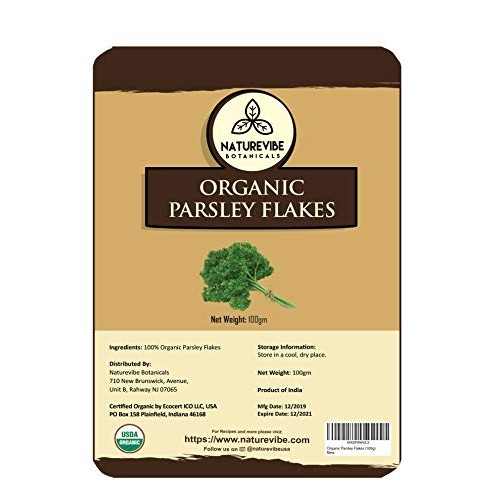 Naturevibe Botanicals Parsley Flakes, 3.53 Ounce 100Gm | Non-G