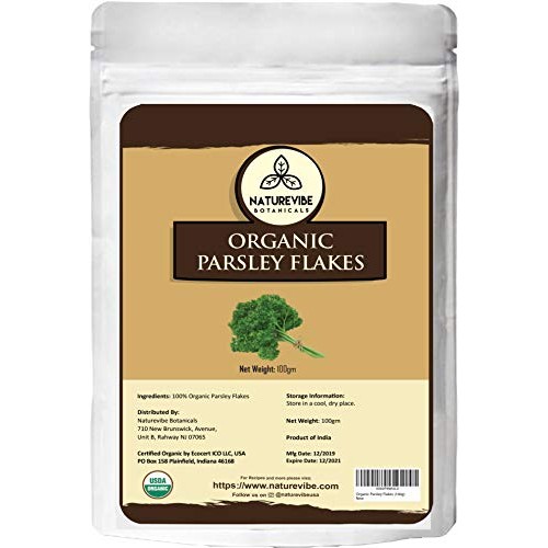 Naturevibe Botanicals Parsley Flakes, 3.53 Ounce 100Gm | Non-G