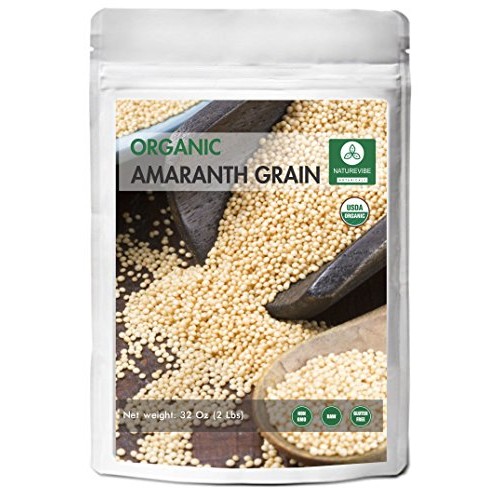 Organic Amaranth Grains 2Lb By Naturevibe Botanicals, Gluten-F