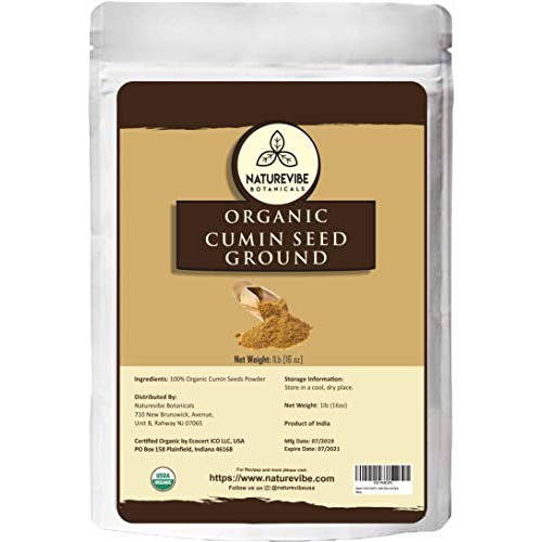 Organic Cumin Seed Powder By Naturevibe Botanicals, 1 Lb Cuminu
