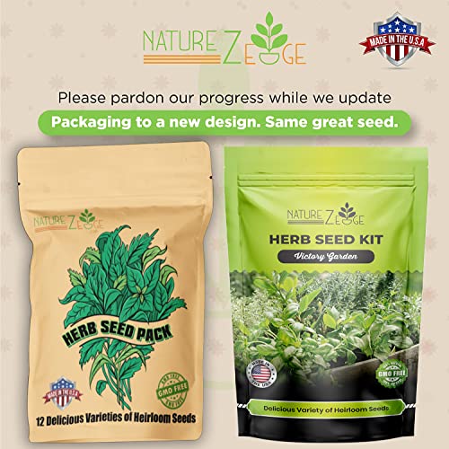 Naturez Edge 12 Herb Seeds Variety Pack, 6000+ Heirloom Seeds Fo