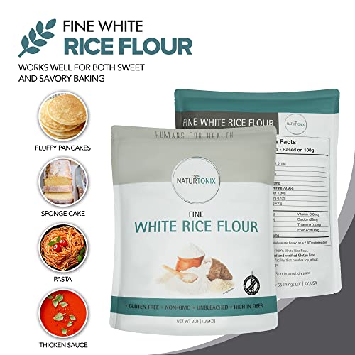 Fine White Rice Flour, 3 Lb Resealable Pouch, Batch Tested And V