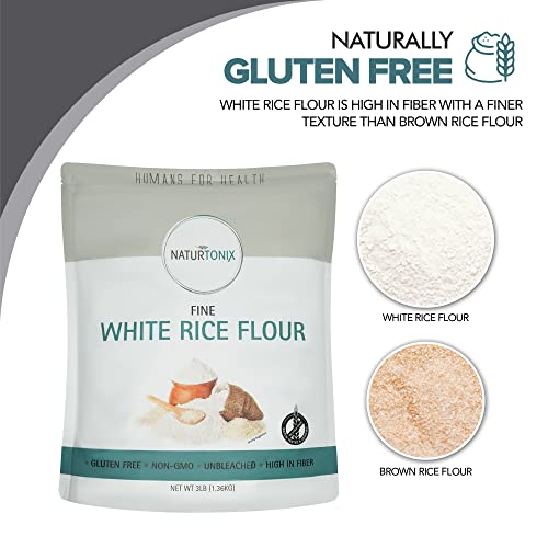 Fine White Rice Flour, 3 Lb Resealable Pouch, Batch Tested And V