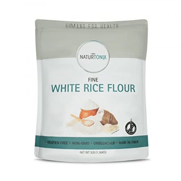 Fine White Rice Flour, 3 Lb Resealable Pouch, Batch Tested And V