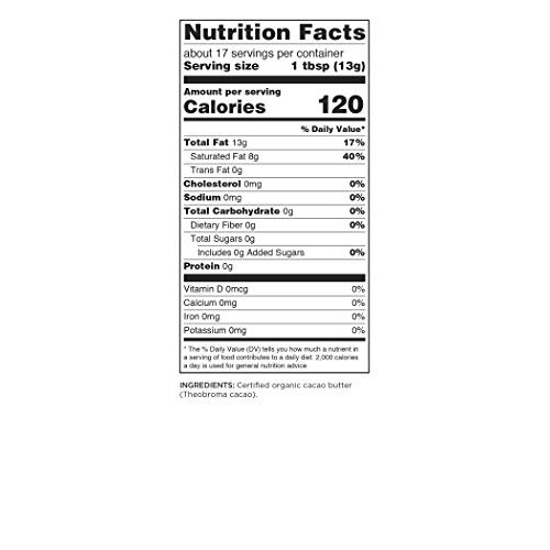 Navitas Organics Cacao Butter, 8Oz. Bag - Organic, Non-Gmo, Fair