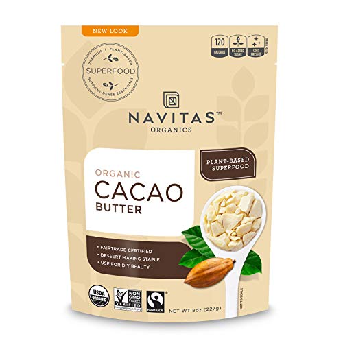 Navitas Organics Cacao Butter, 8Oz. Bag - Organic, Non-Gmo, Fair