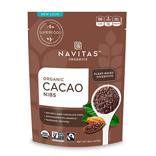 Navitas Organics Cacao Nibs, 8 Oz. Bag — Organic, Non-Gmo, Fair