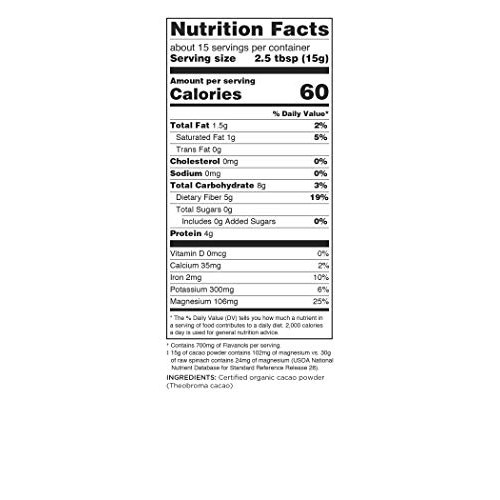 Navitas Organics Cacao Powder, 8Oz. Bag — Organic, Non-Gmo, Fair