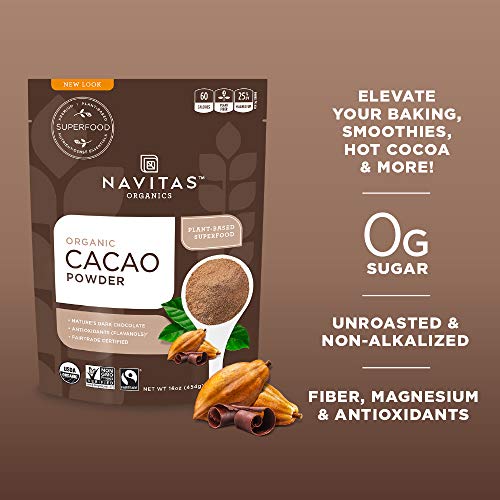 Navitas Organics Cacao Powder, 8Oz. Bag — Organic, Non-Gmo, Fair