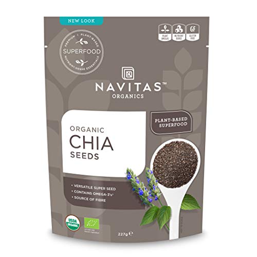 Navitas Organics Chia Seeds, 8 Oz. Bag — Organic, Non-Gmo, Glute
