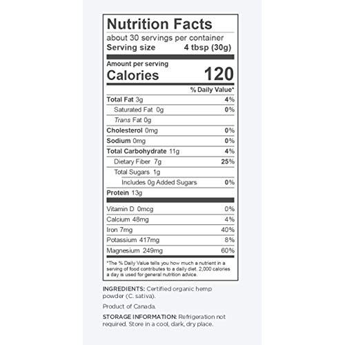 Navitas Organics Hemp Powder — Organic, Non-Gmo, Cold-Pressed, G