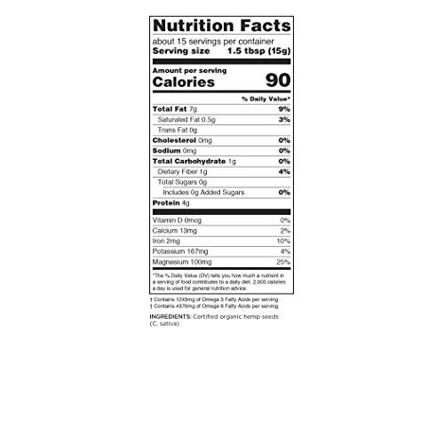 Navitas Organics Hemp Seeds, 8 Oz. Bag — Organic, Non-Gmo, Low T