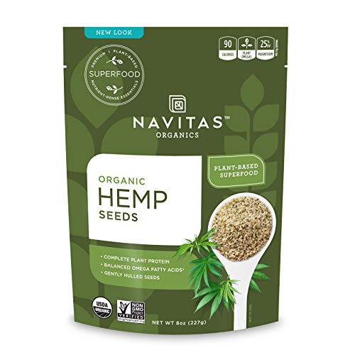 Navitas Organics Hemp Seeds, 8 Oz. Bag — Organic, Non-Gmo, Low T